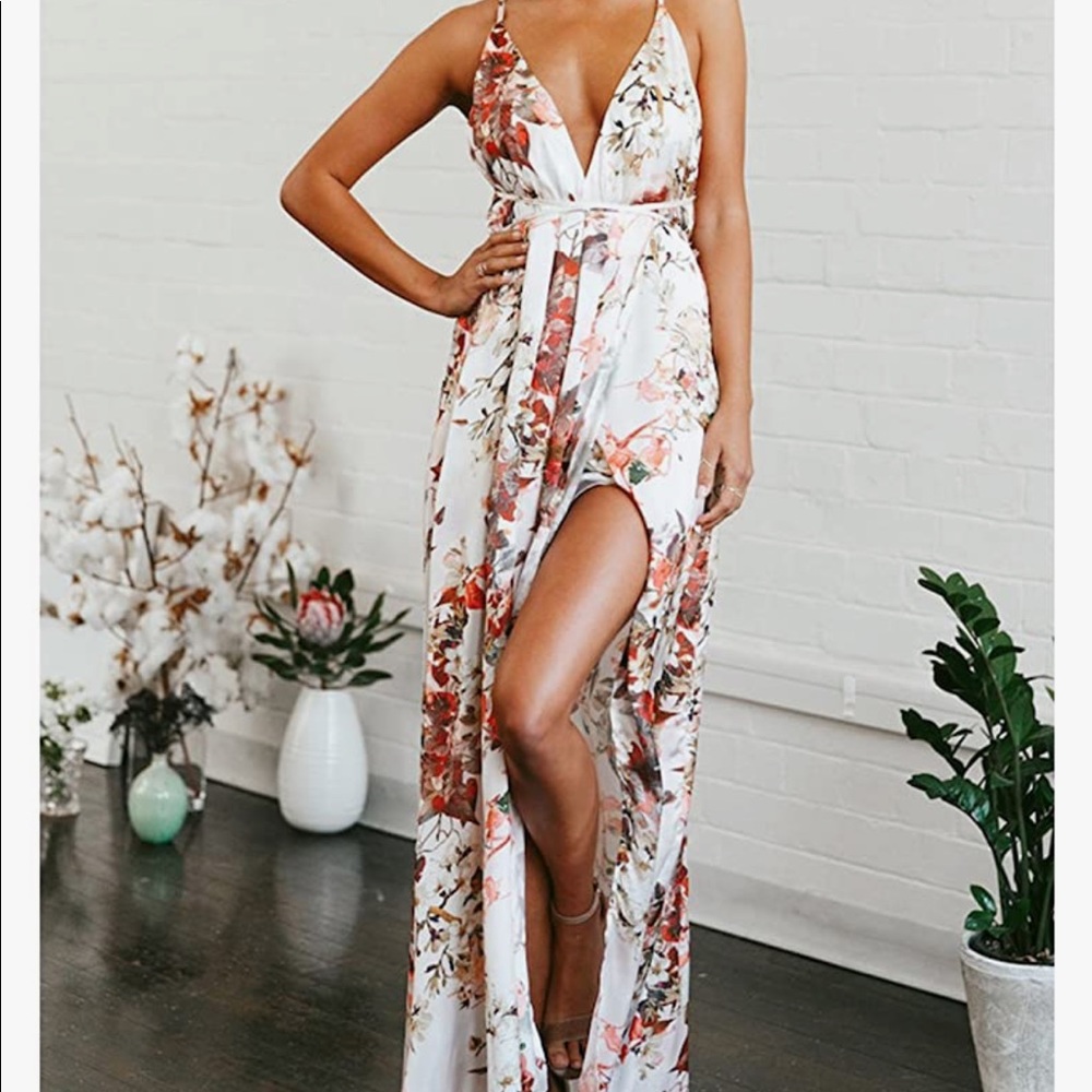 Silky Floral Maxi Dress